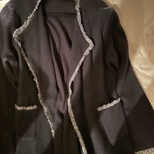 Knit long jacket